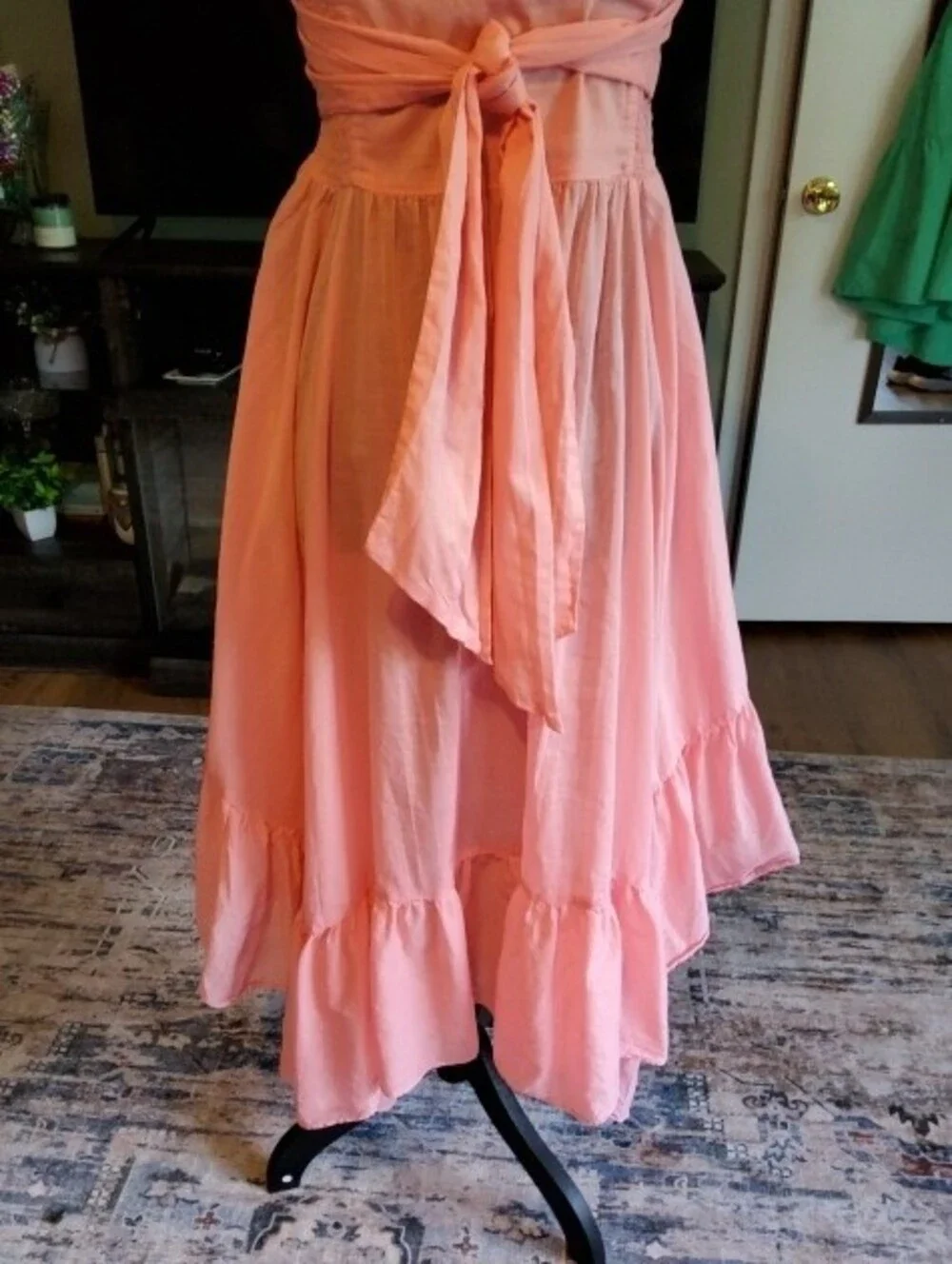 J. Crew Re-Imagined Spaghetti-Strap Ruffle-Hem Hi Low Dress NWOT Medium